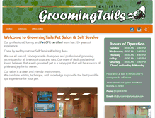 Tablet Screenshot of groomingtailspetsalon.com